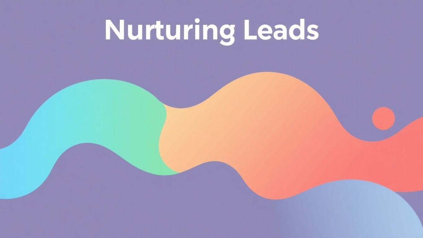 Illustrasjon av lead nurturing med myke farger.