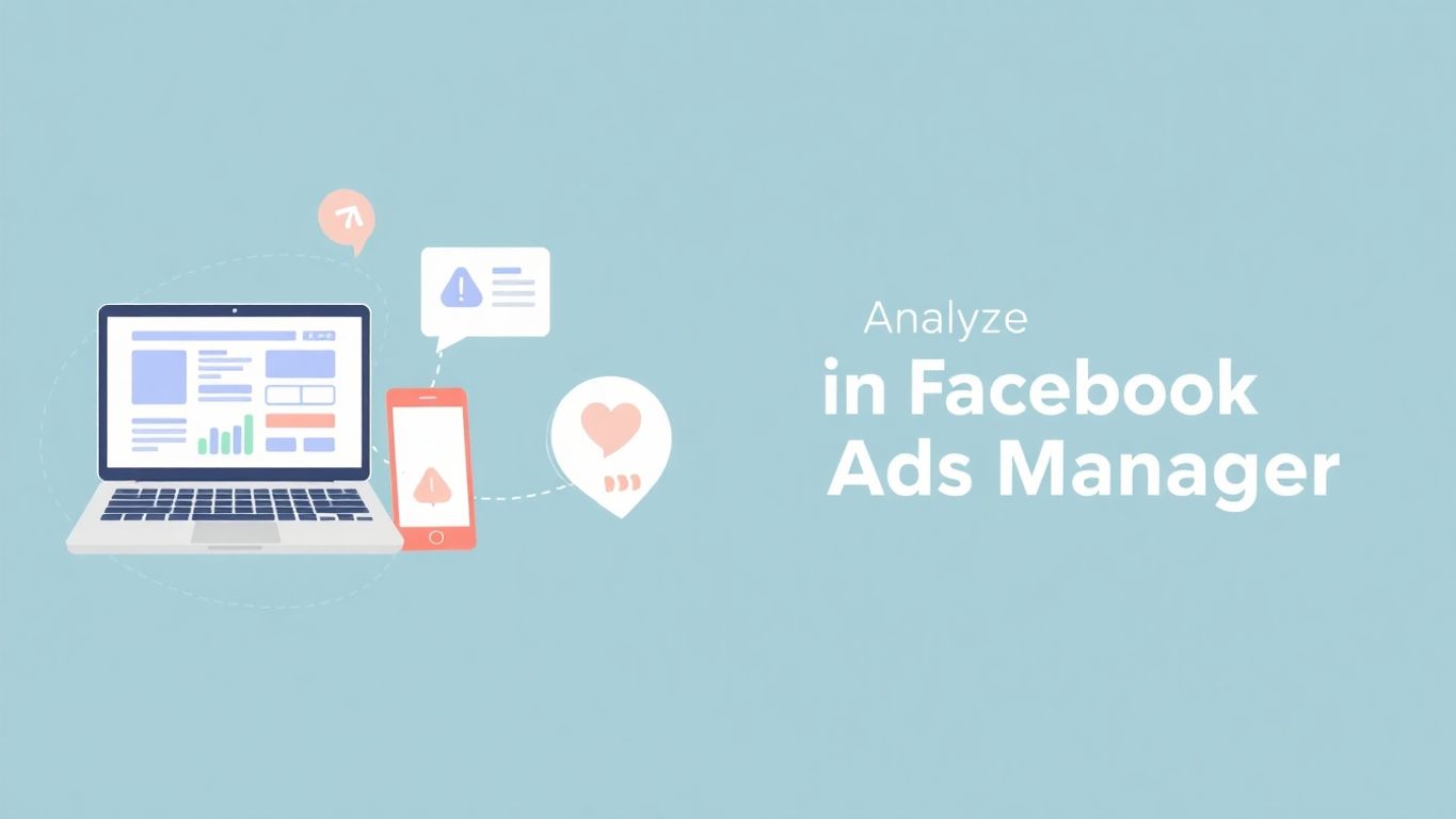 Illustrasjon av digital markedsføring og annonseanalyse