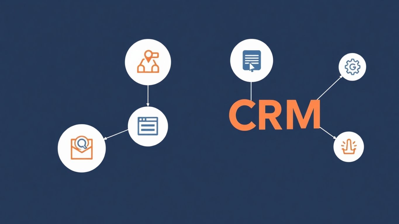 Illustrasjon av Hubspot som en CRM-løsning