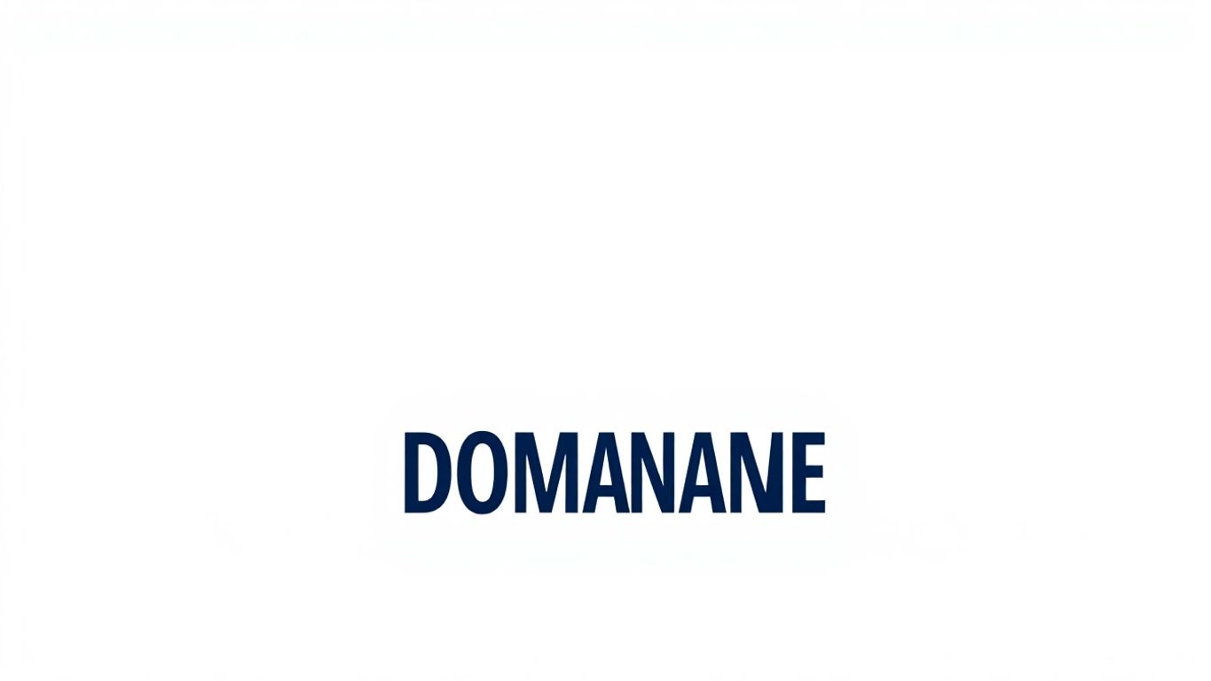 Minimalist illustrasjon av et domenenavn.
