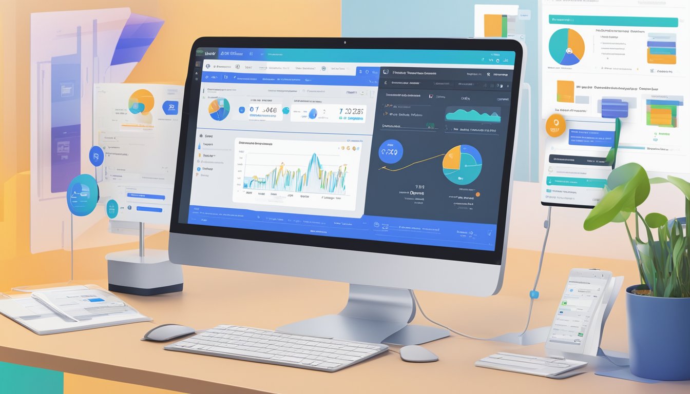 A computer screen displaying Messenger integration and engagement metrics in the Meta Business Suite