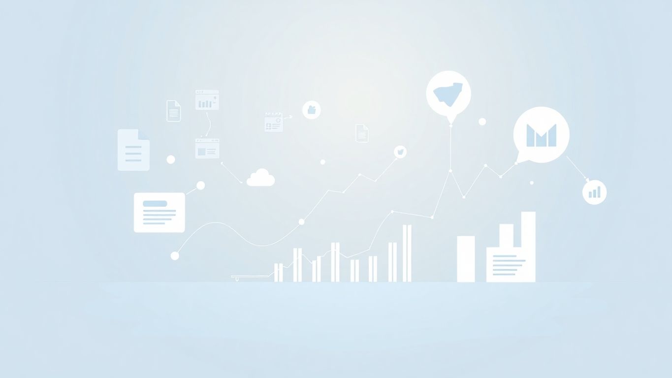 Illustrasjon av dataanalyse for innovasjon av produkter.