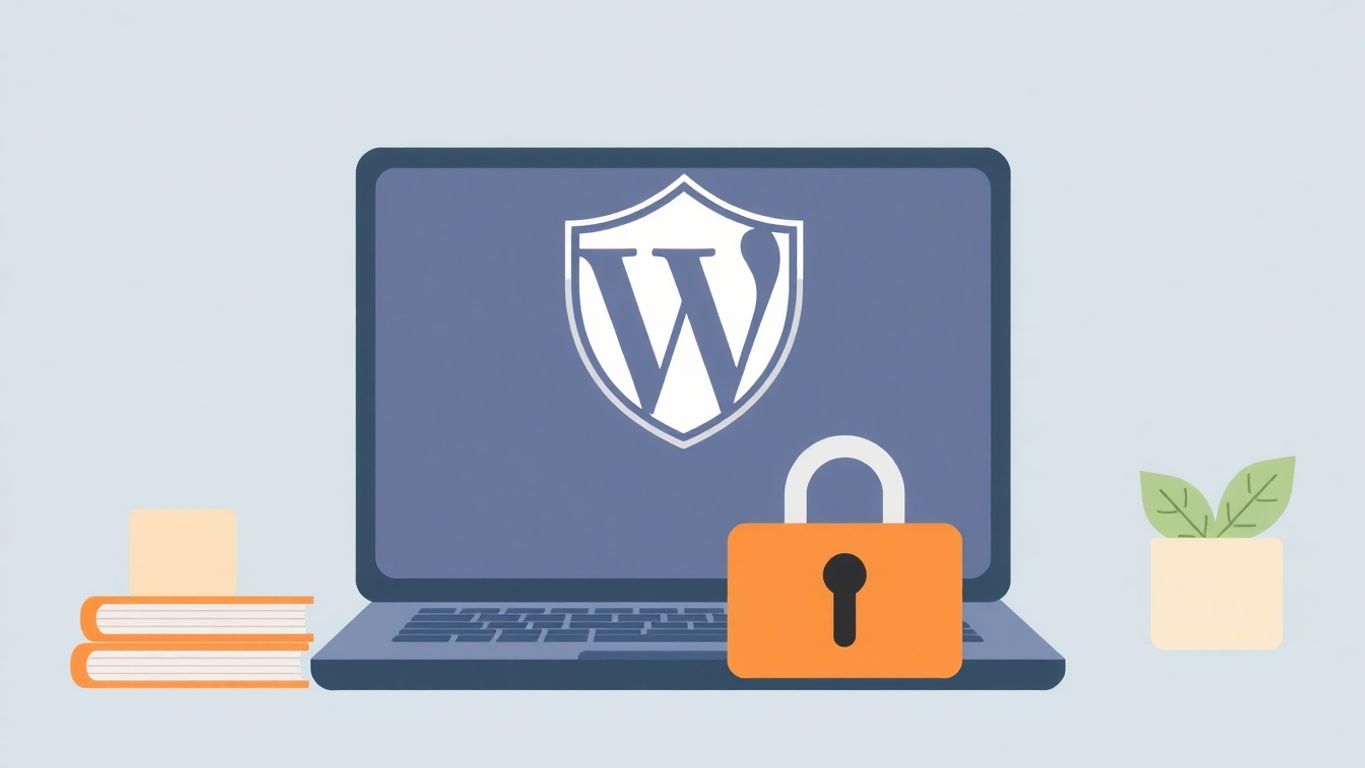 Sikkerhetsillustrasjon for WordPress-logg.