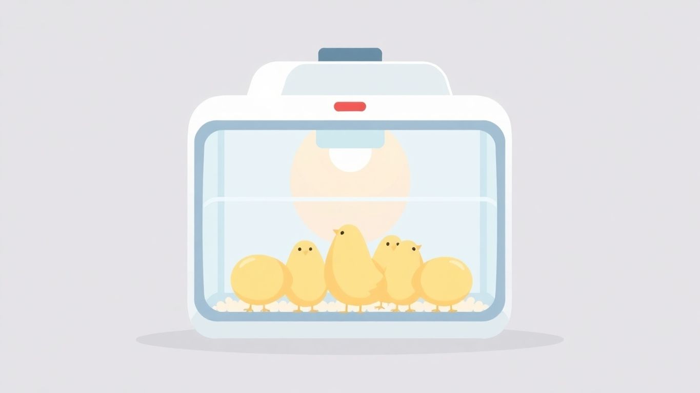 Inkubator med egg i moderne design.