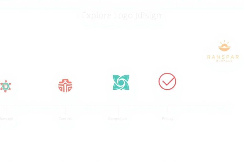 Moderne illustrasjoner av logo design prosjekter.