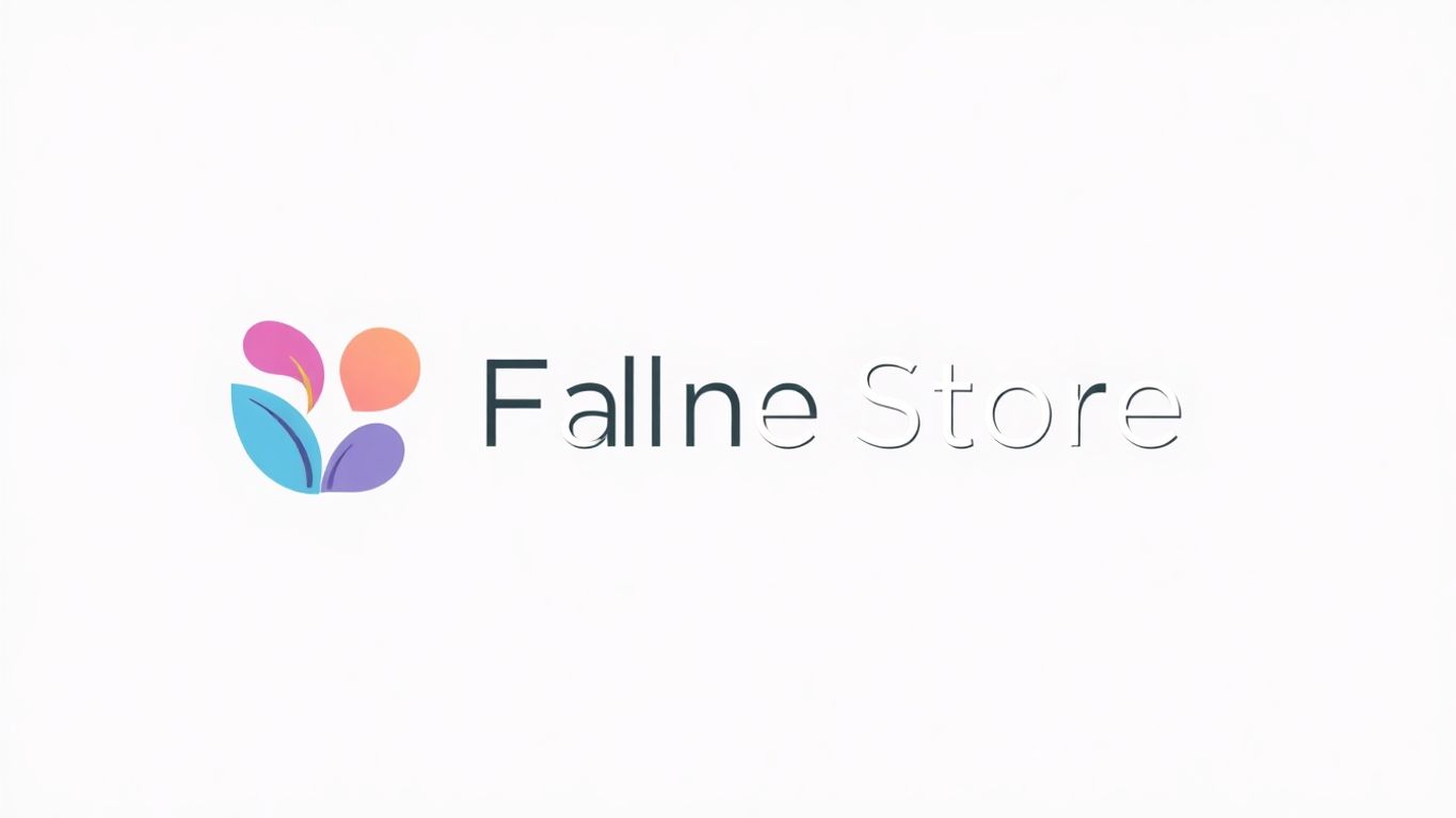 Moderne logo design med flate illustrasjoner i pastellfarger.