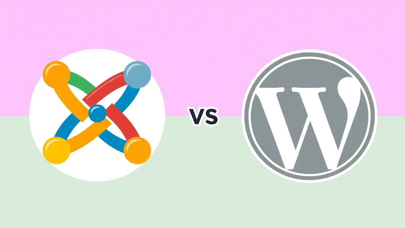 Joomla og WordPress logoer i moderne stil.