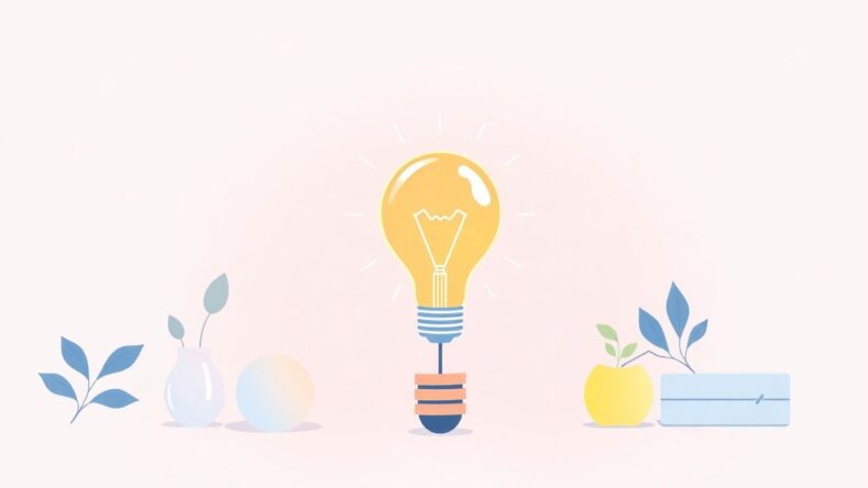 En ren illustrasjon av en lyspære.