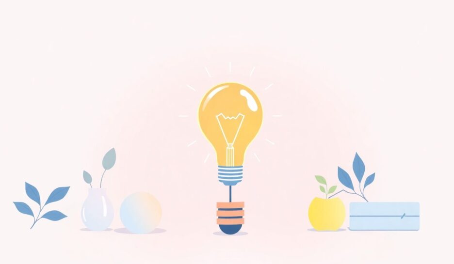 En ren illustrasjon av en lyspære.