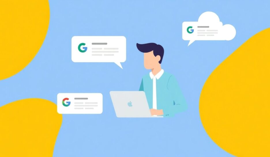 Illustrasjon av Google Tag Manager med myke farger.