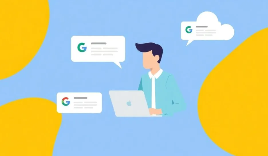 Illustrasjon av Google Tag Manager med myke farger.