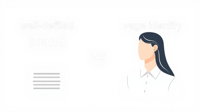Kontrast mellom tydelig merkevare og utydelig profil.