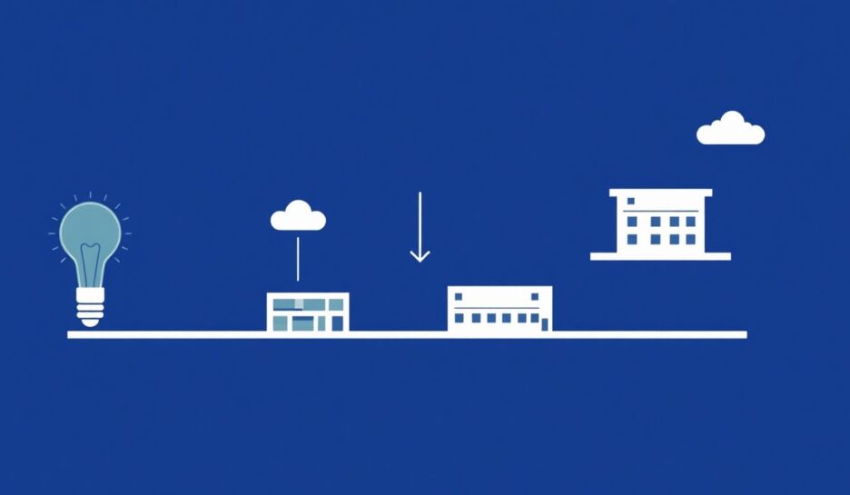 190cfa00thumbnail Illustrasjon av forretningsmodellprosess med myke farger.