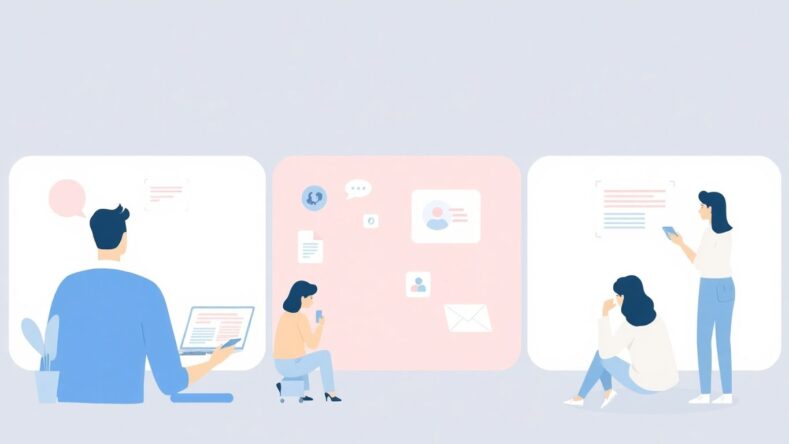 Illustrasjon av interaksjonsdesign og brukeropplevelse.