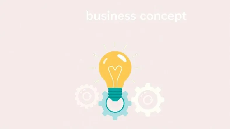 Moderne illustrasjon av lyspære og gir.