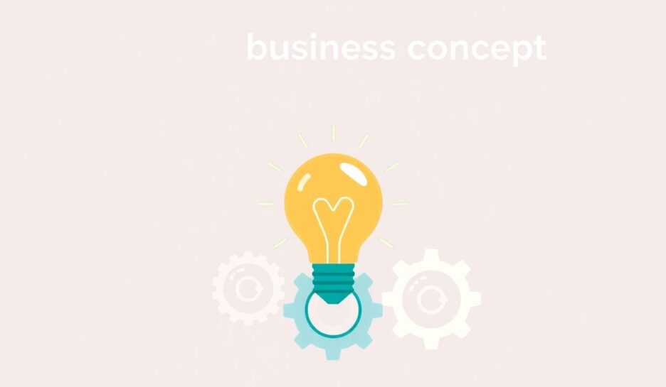 Moderne illustrasjon av lyspære og gir. {{brizy_dc_image_alt entityId=