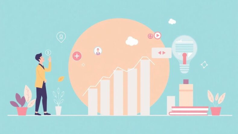 Moderne illustrasjon av innovasjon og forretningsutvikling.