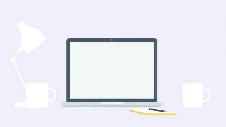 Illustrasjon av et rent, profesjonelt arbeidsmiljø.