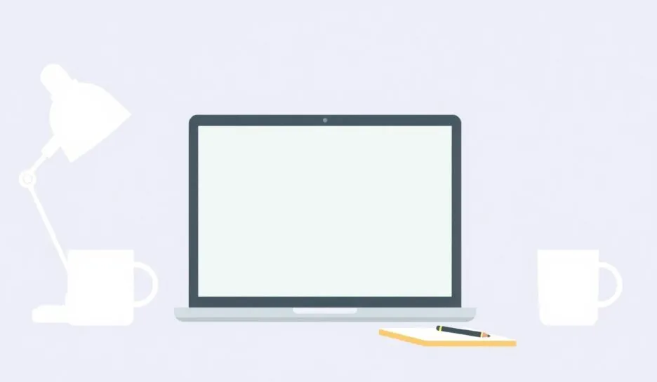 Illustrasjon av et rent, profesjonelt arbeidsmiljø.