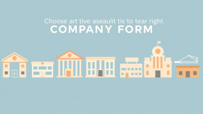 Moderne illustrasjon av selskapsformer for nyetablerte.