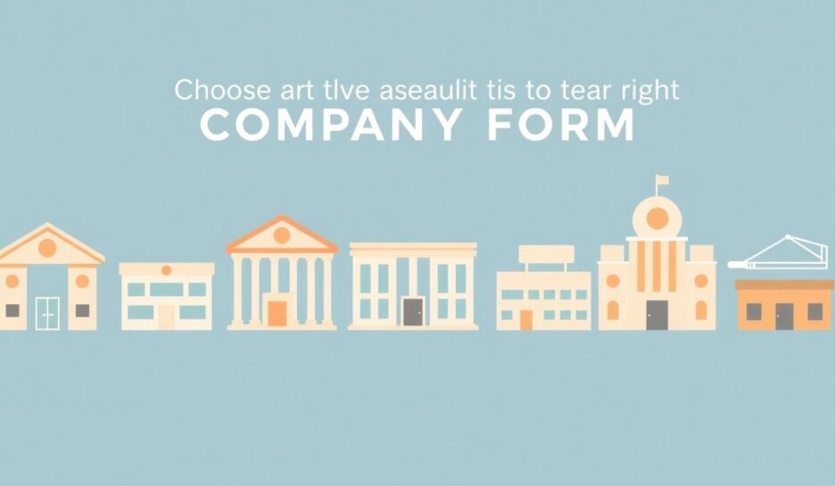 Moderne illustrasjon av selskapsformer for nyetablerte.