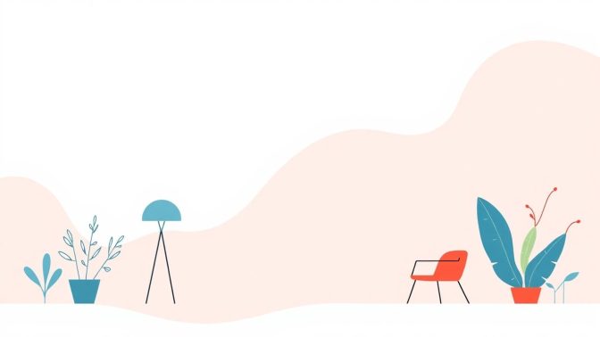 Moderne illustrasjoner i myke farger for grafisk design.