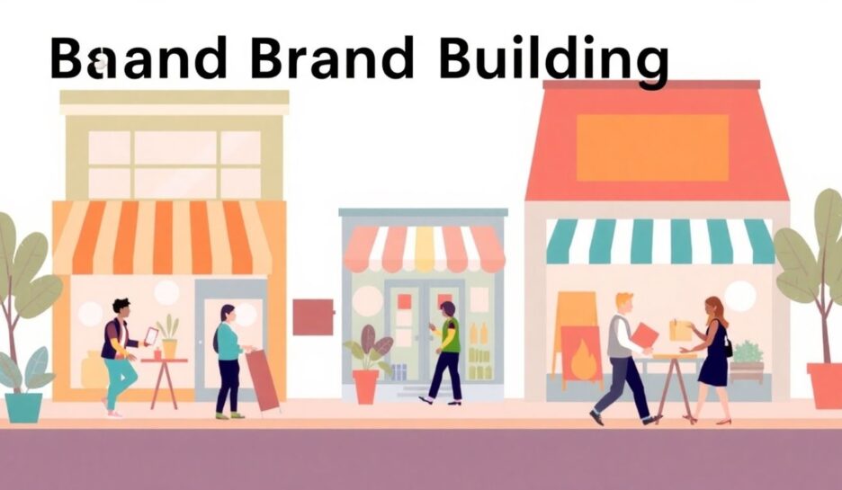 Moderne illustrasjon av småbedrifter i vekst. {{brizy_dc_image_alt entityId=