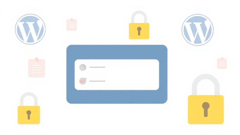 Sikker WordPress innlogging med lås og sjekkmerke. {{brizy_dc_image_alt entityId=