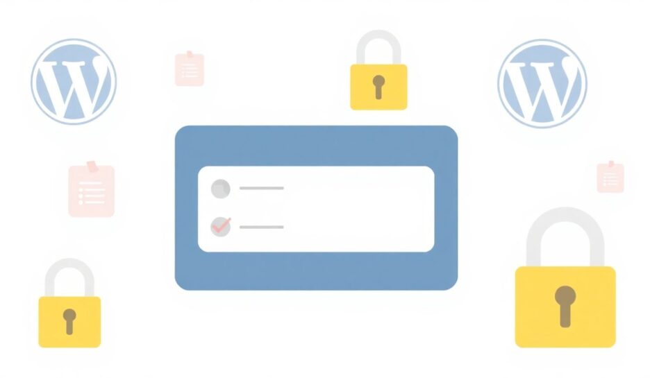 Sikker WordPress innlogging med lås og sjekkmerke. {{brizy_dc_image_alt entityId=