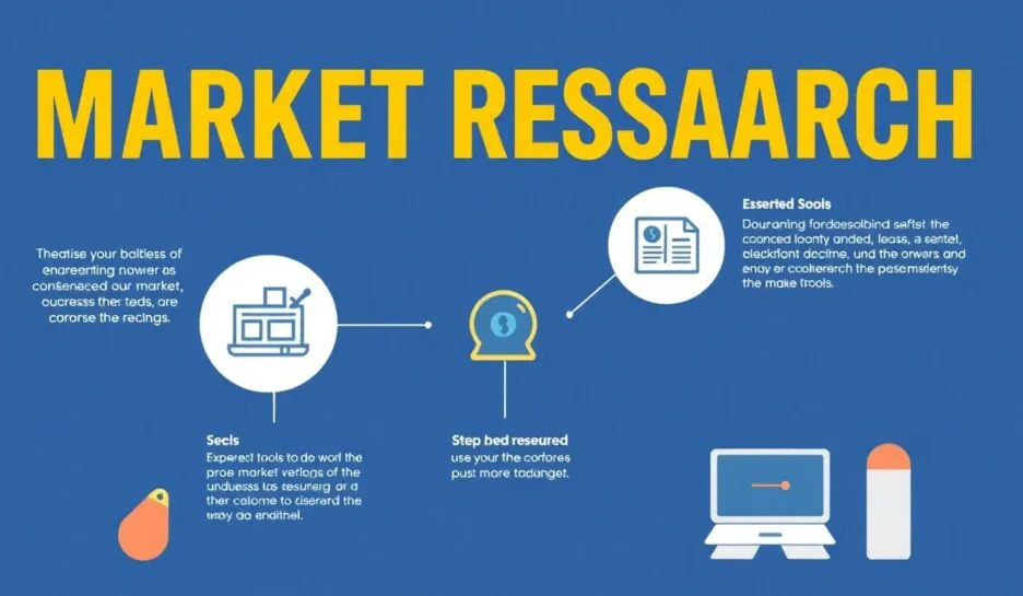 Illustrasjon av markedsundersøkelse steg-for-steg.