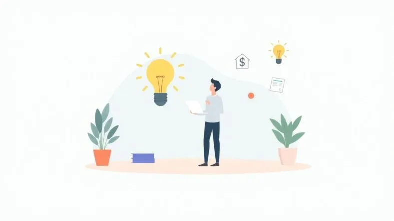 Illustrasjon av en gründer og forretningside.