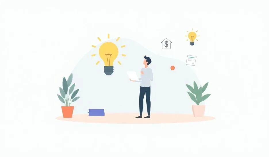 Illustrasjon av en gründer og forretningside.