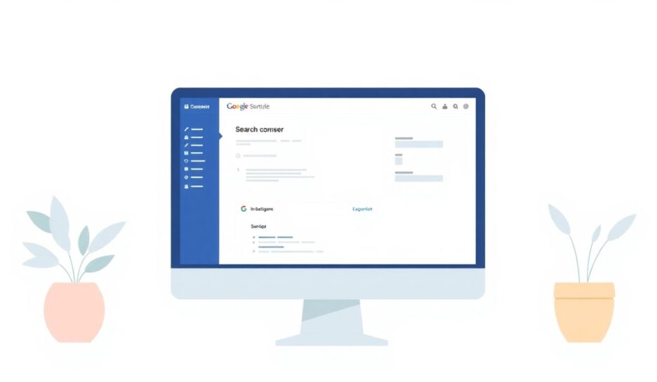 611531f5thumbnail Illustrasjon av dataskjerm med Google Search Console
