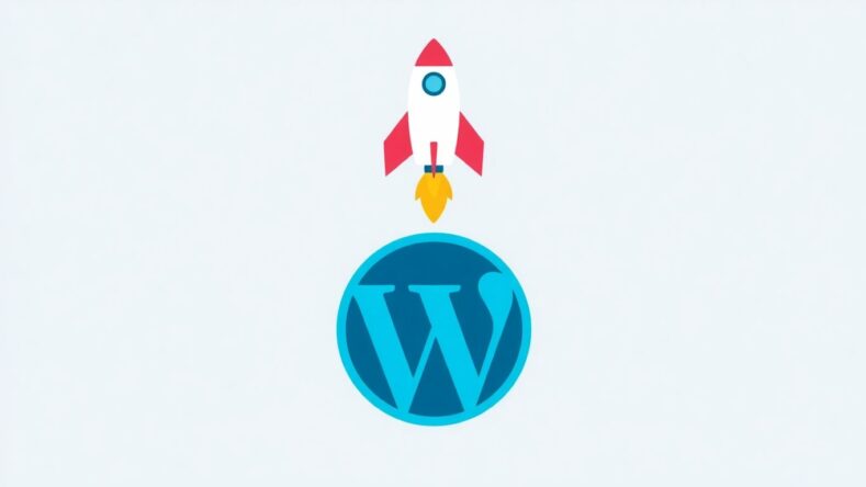 Jetpack over WordPress-logo med myke farger.