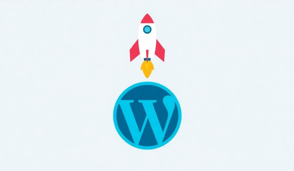 Jetpack over WordPress-logo med myke farger.
