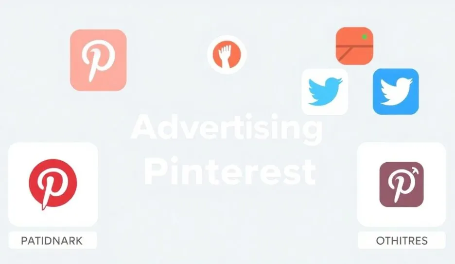 Annonsering på Pinterest og andre plattformer i illustrasjoner.