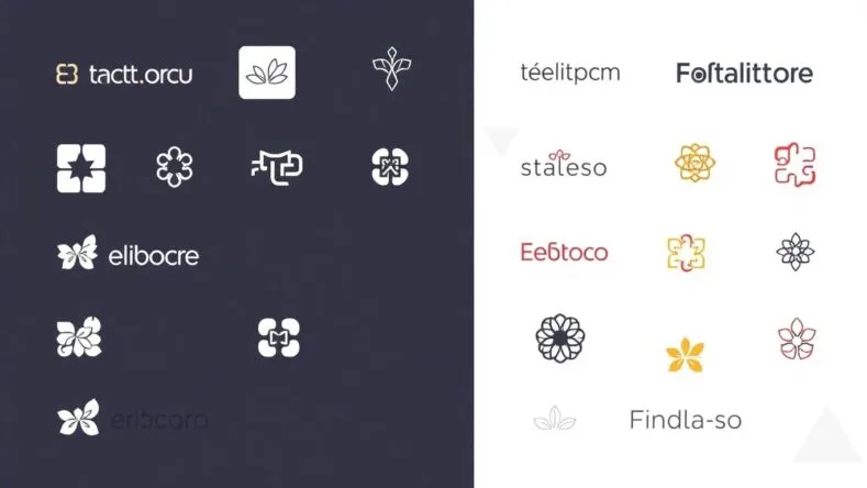 Moderne logo design for nettbutikker i myke farger.