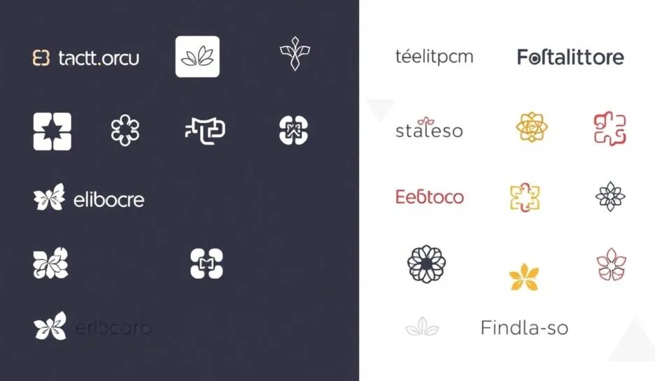 Moderne logo design for nettbutikker i myke farger.