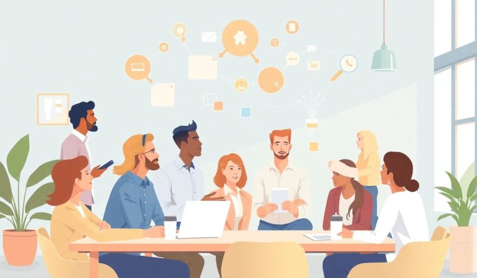 9e618617thumbnail Gründere som samarbeider i et lyst kontor.