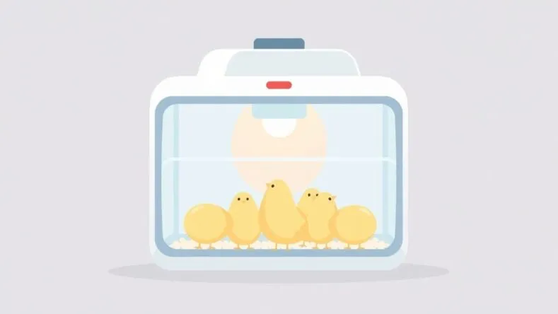 Inkubator med egg i moderne design.