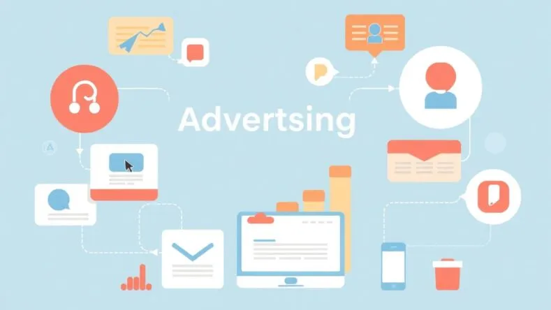 Illustrasjon av annonsering og avkastning på investering.