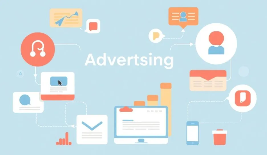 Illustrasjon av annonsering og avkastning på investering.