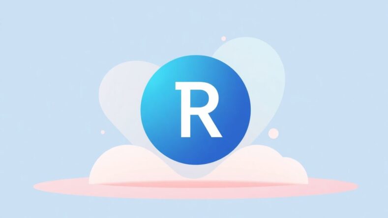 Moderne illustrasjon av varemerke med myke farger.