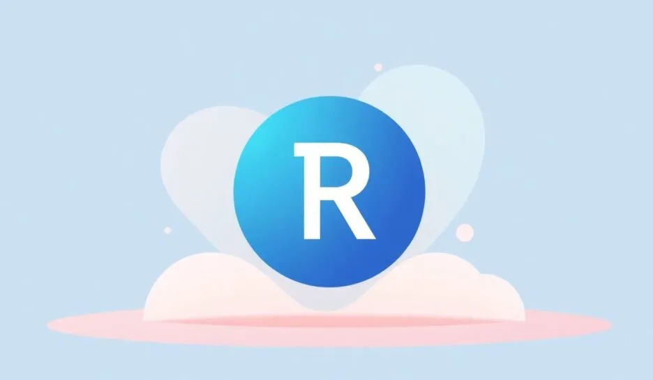 Moderne illustrasjon av varemerke med myke farger.