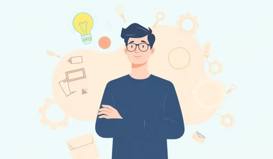 Person som tenker på forretningsideer.