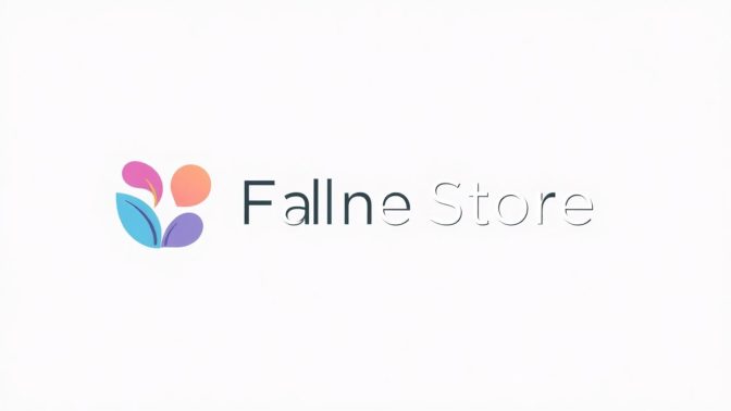 Moderne logo design med flate illustrasjoner i pastellfarger.