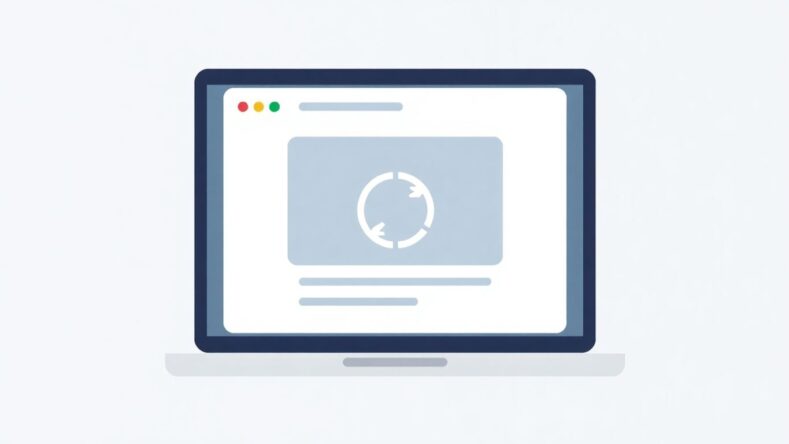 Illustrasjon av oppdatering av nettside