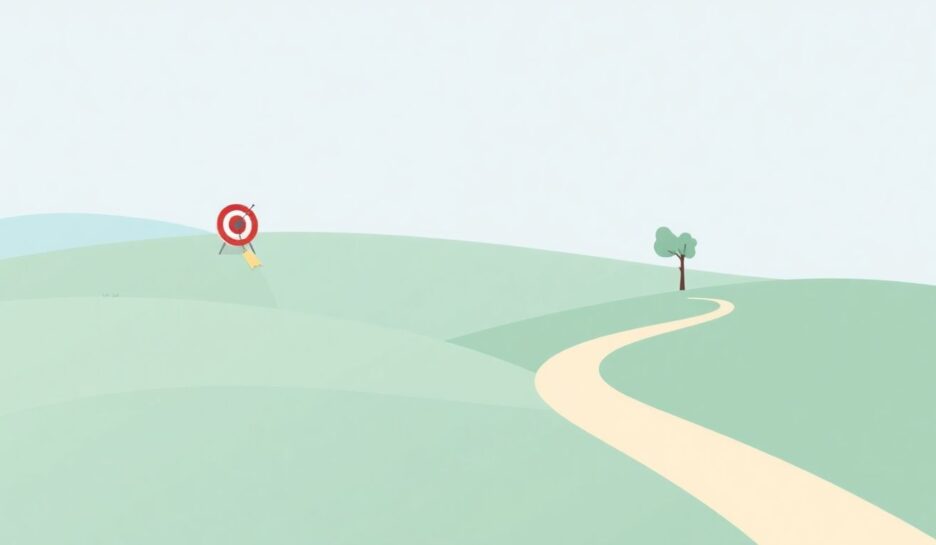 To veier som deler seg i en minimal landskap. {{brizy_dc_image_alt entityId=