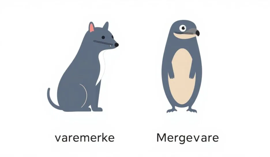 d83d3d10thumbnail Illustrasjon av varemerke og merkevare forskjeller.