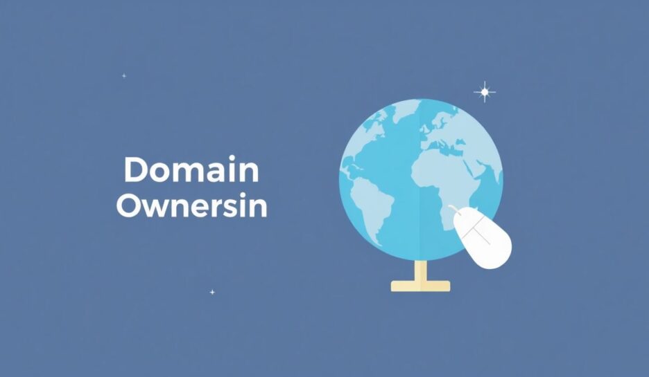 ec361563thumbnail Illustrasjon av domene og eierskap med myke farger.